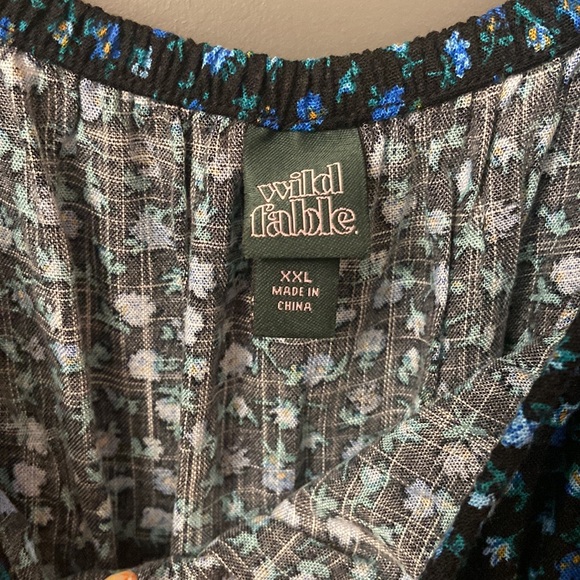 COPY - Blue Floral Print Maxi Dress - Picture 4 of 5